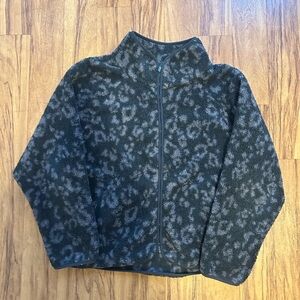 All in Motion Leopard Fleece Zip Up